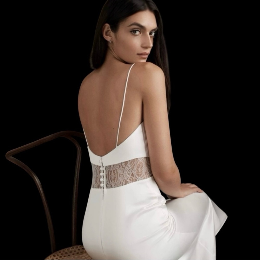 Sachin &. Babi Anthropologie Jane Lace Cutout Midi Dress In Ivory Bridal NWT - Picture 3 of 10